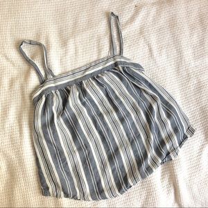 Striped Blue Sleeveless Top
